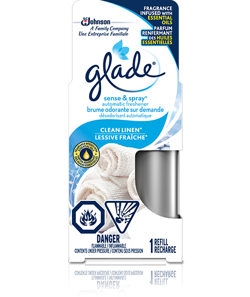 Glade Sense & Spray Clean Linen Automatic Air Freshener Refill, Air  Fresheners, Household