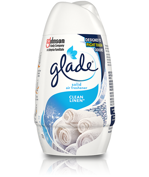 SC JOHNSON Glade® Solid Air Freshener, Clean Linen®, Gel Format: 170 g,  Case of 12/170g